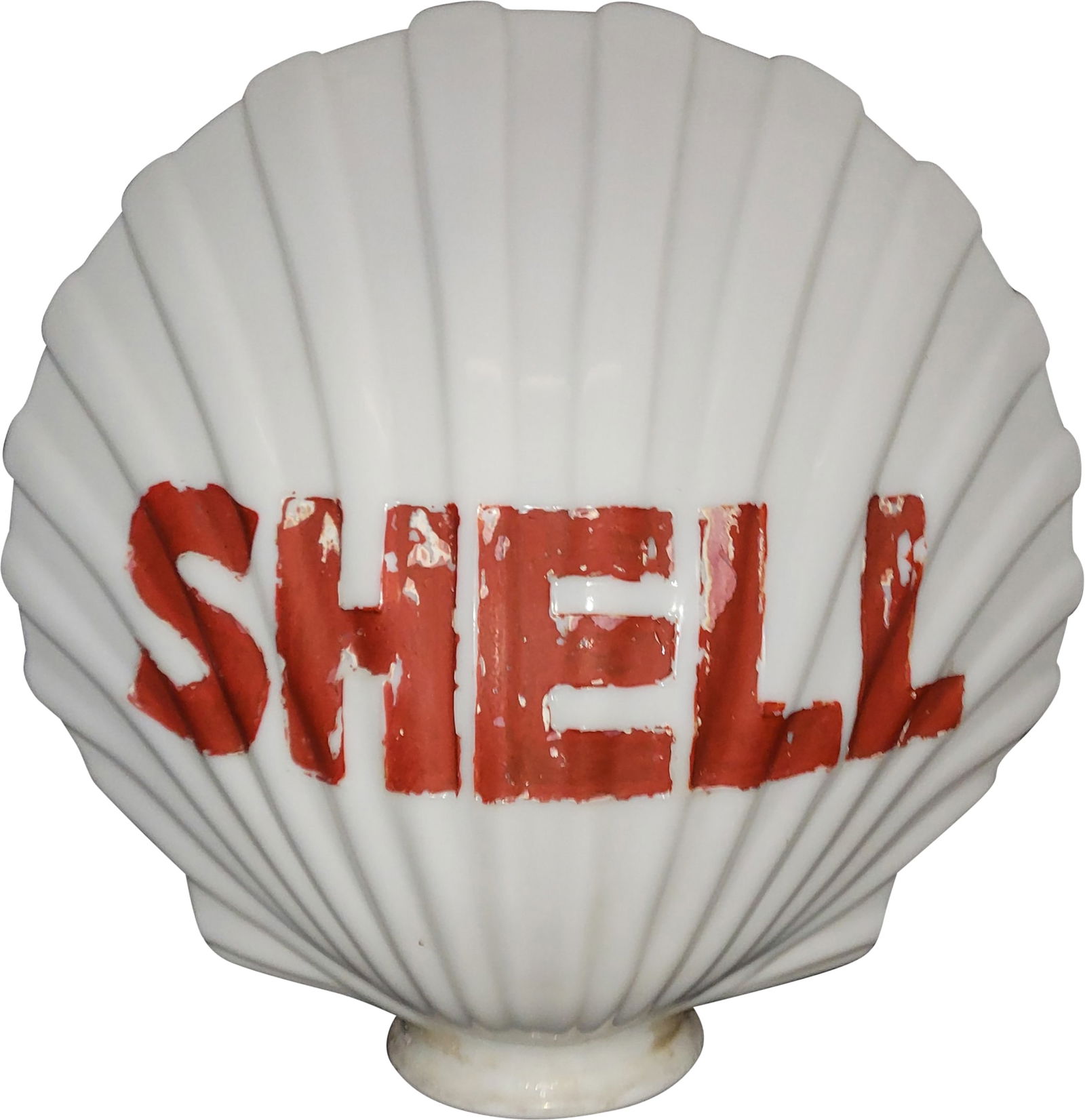 Shell Gasoline OPC Milk Glass Gas Pump Globe (1 of 2)
