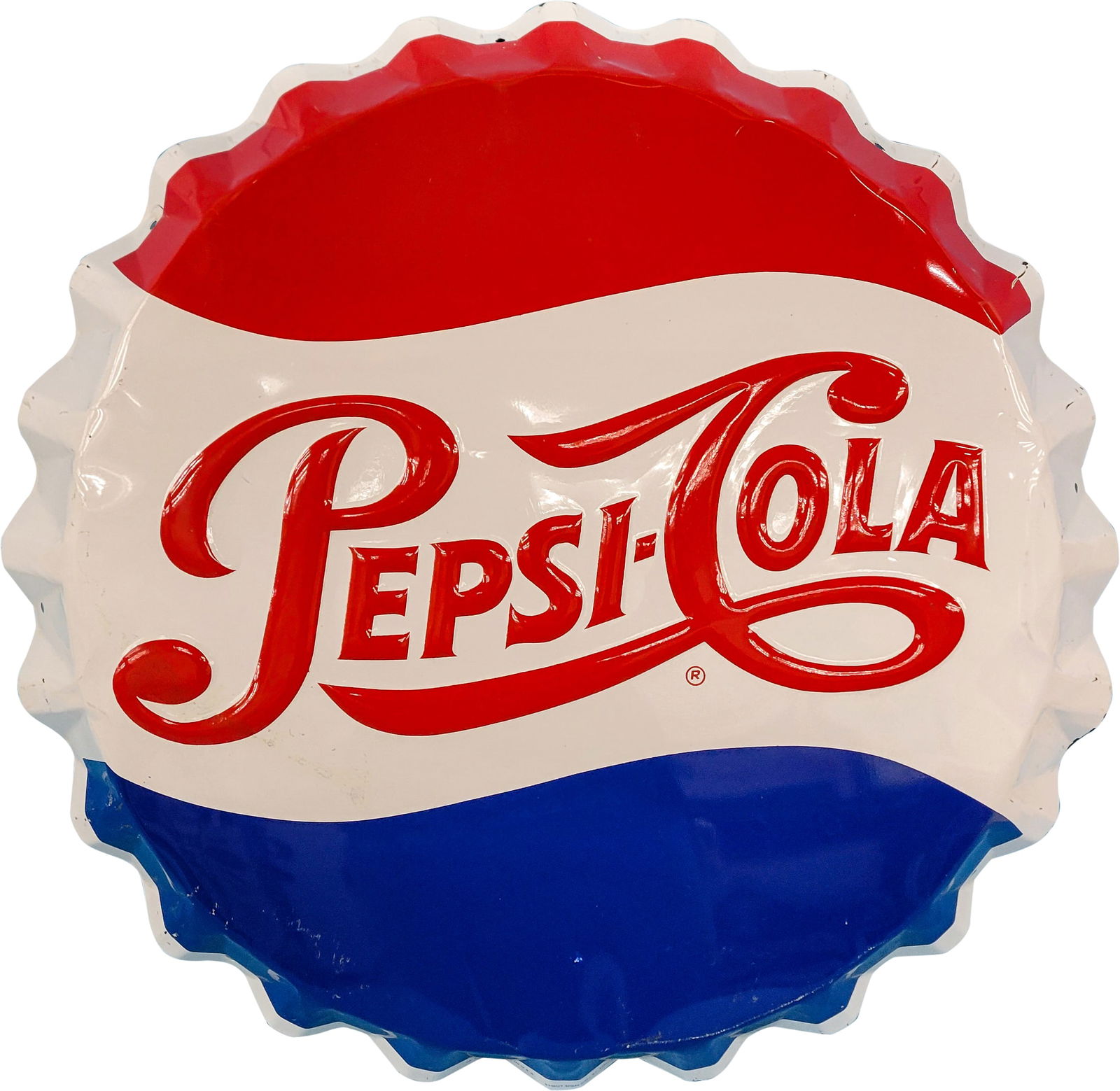 Pepsi Cola SST Embossed Bottle Cap Sign (1 of 4)
