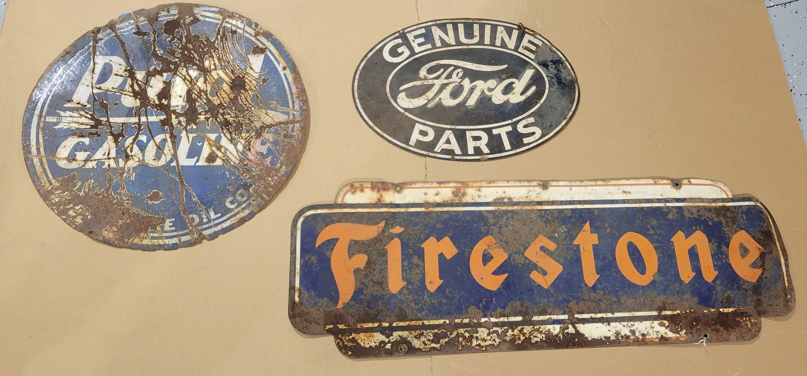 Ford, Firestone and Purol Signs (1 of 5)