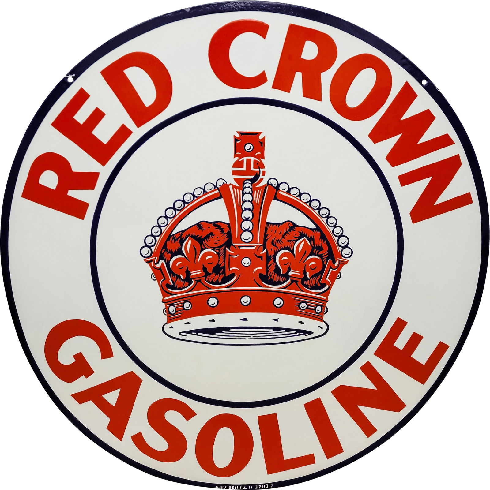 Restored Red Crown Gasoline 42" DSP Sign (1 of 2)