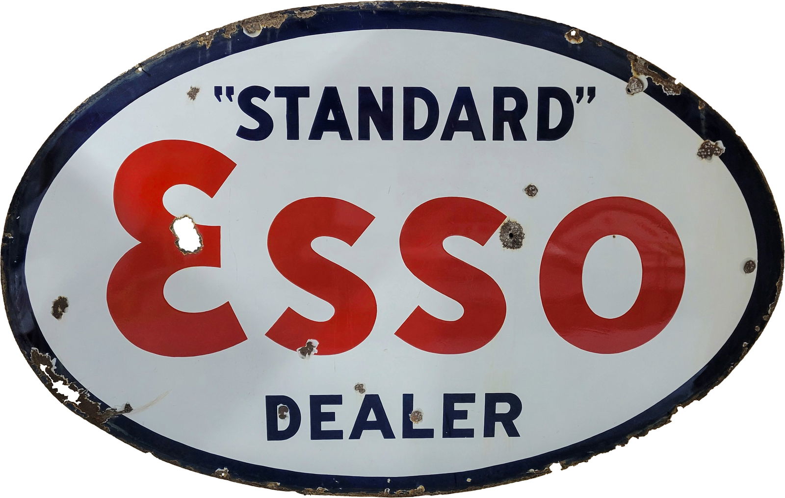 Standard Esso Gasoline Dealer 7' SSP ID Sign (1 of 2)