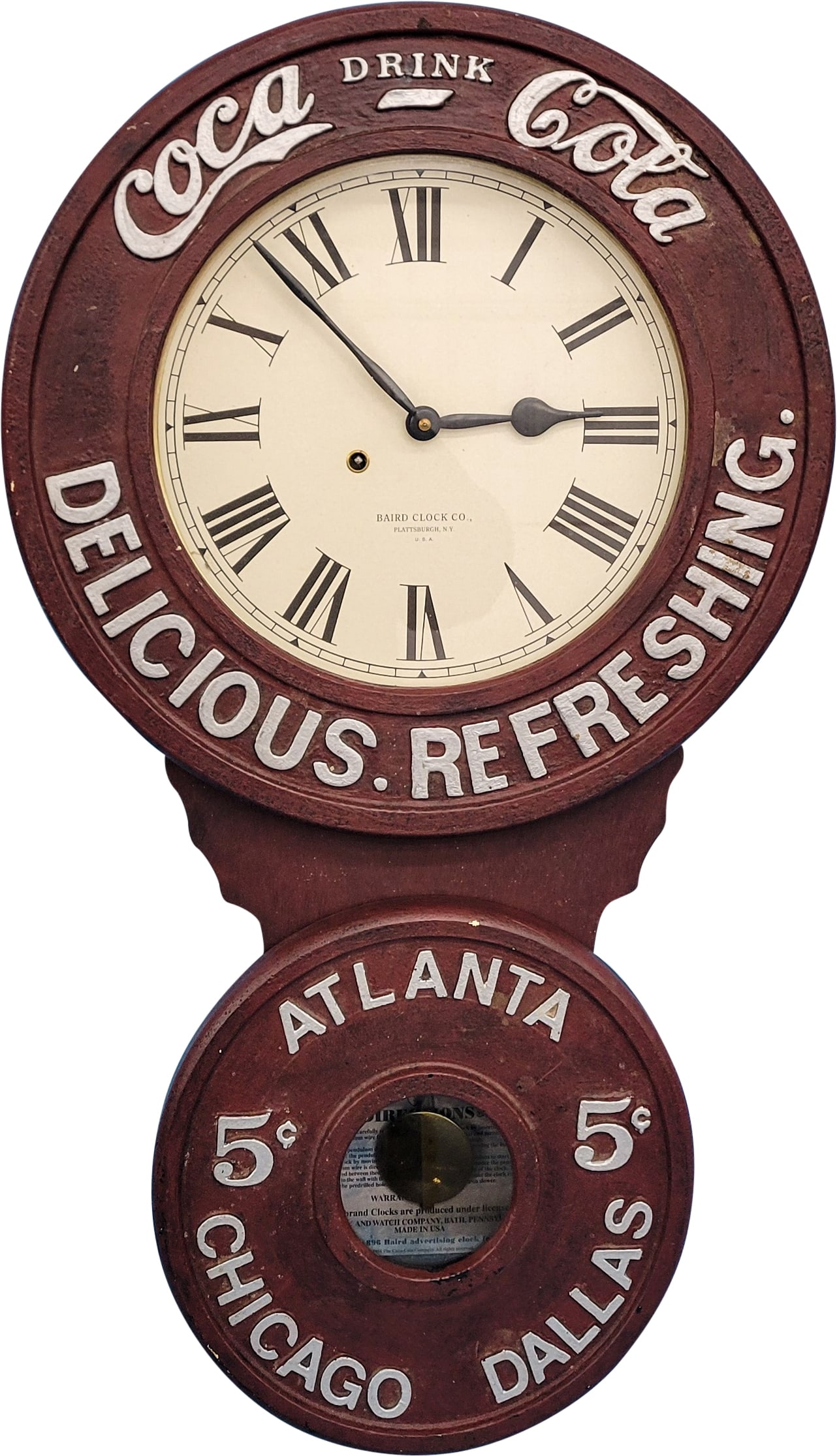 1994 Coca Cola Reproduction Baird Clock (1 of 2)
