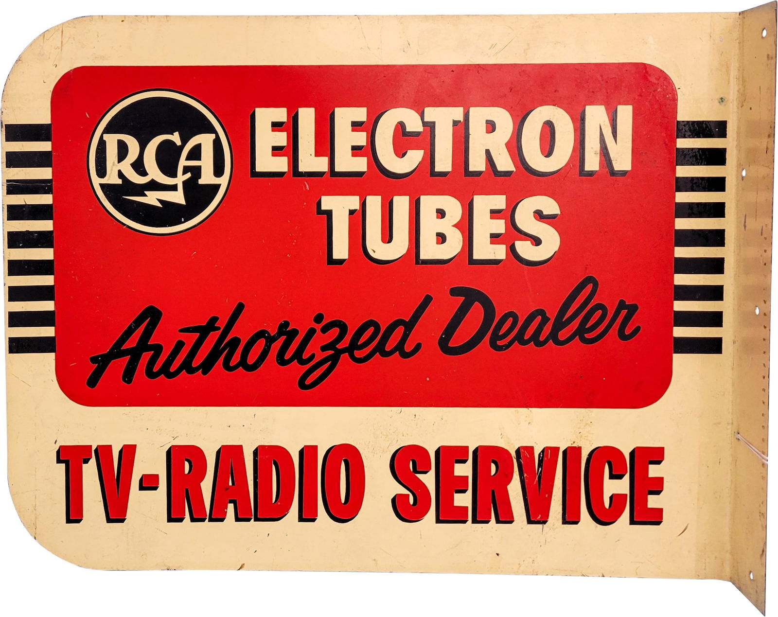 RCA Electron Tubes Authorized Dealer SST Flange Sign (1 of 2)