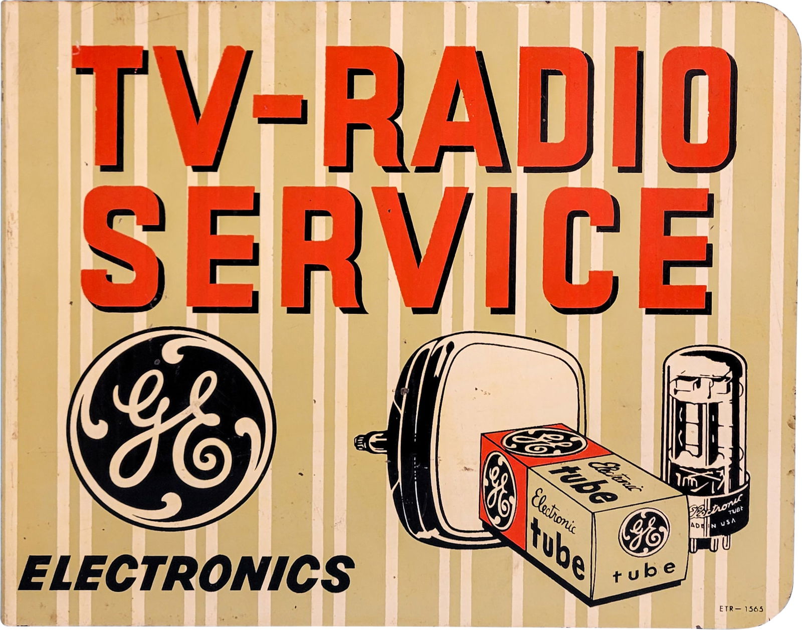 GE TV-Radio Service DST Flange Sign (1 of 2)
