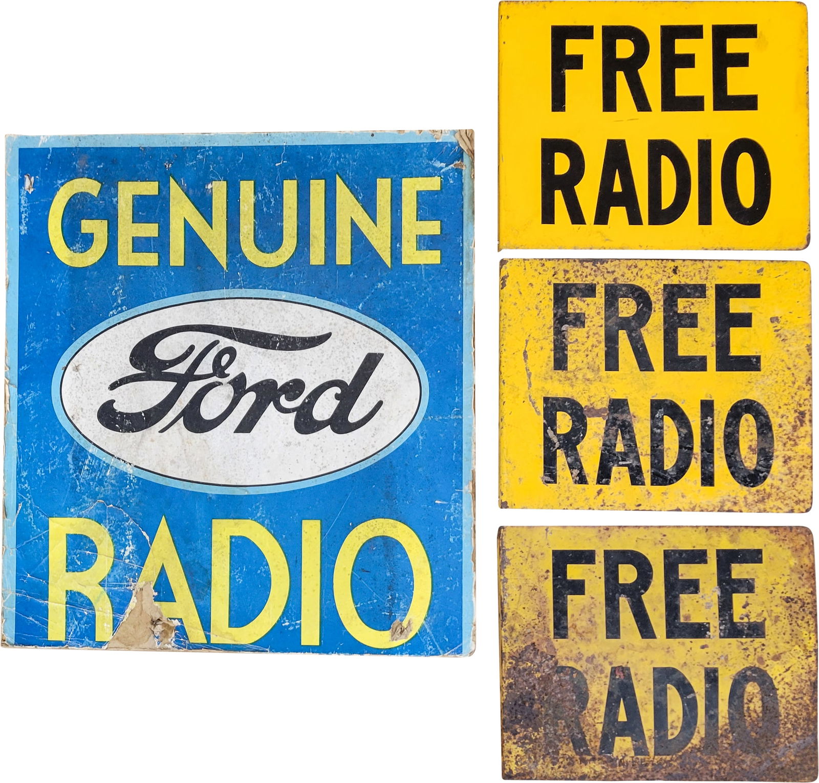Lot of SST Free Radio Flanges and Ford Radio Paper Sign (1 of 3)