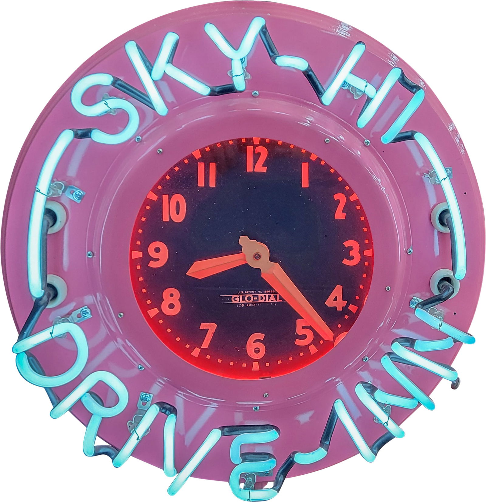 Sky Hi Drive Inn Glo-dial Neon Clock (1 of 2)