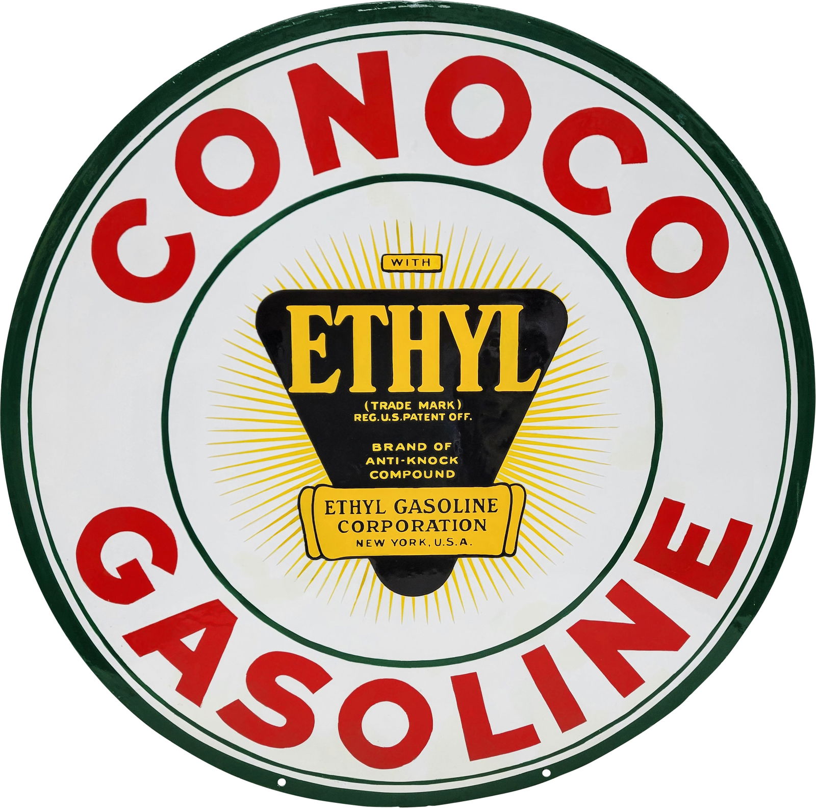 Restored Conoco Gasoline With Ethyl DSP Sign (1 of 2)
