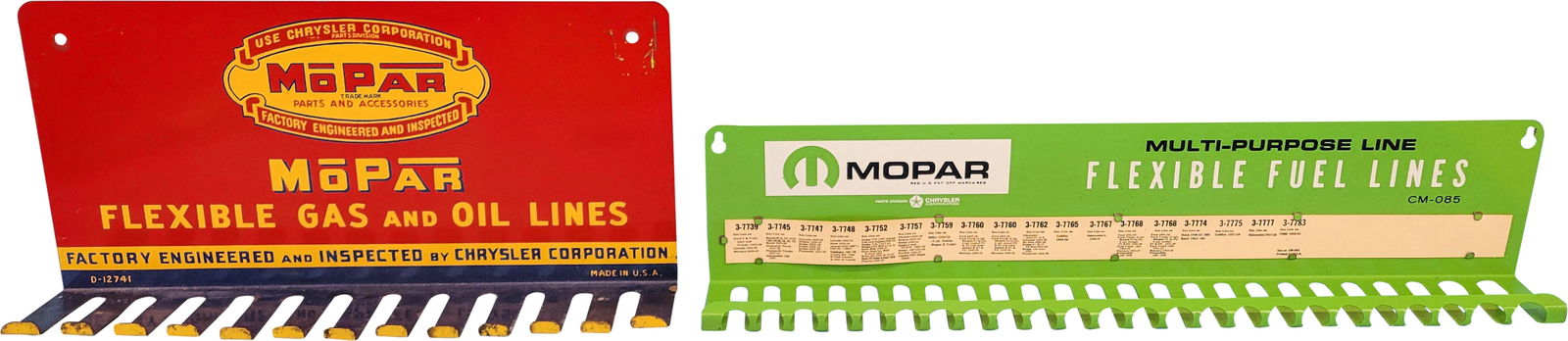 Lot of 2 Mopar Gas and Oil Line Display Racks (1 of 4)