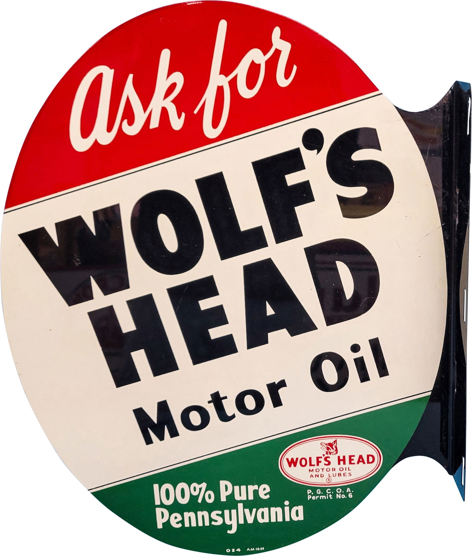 Ask For Wolf's Head DST Flange Sign (1 of 2)