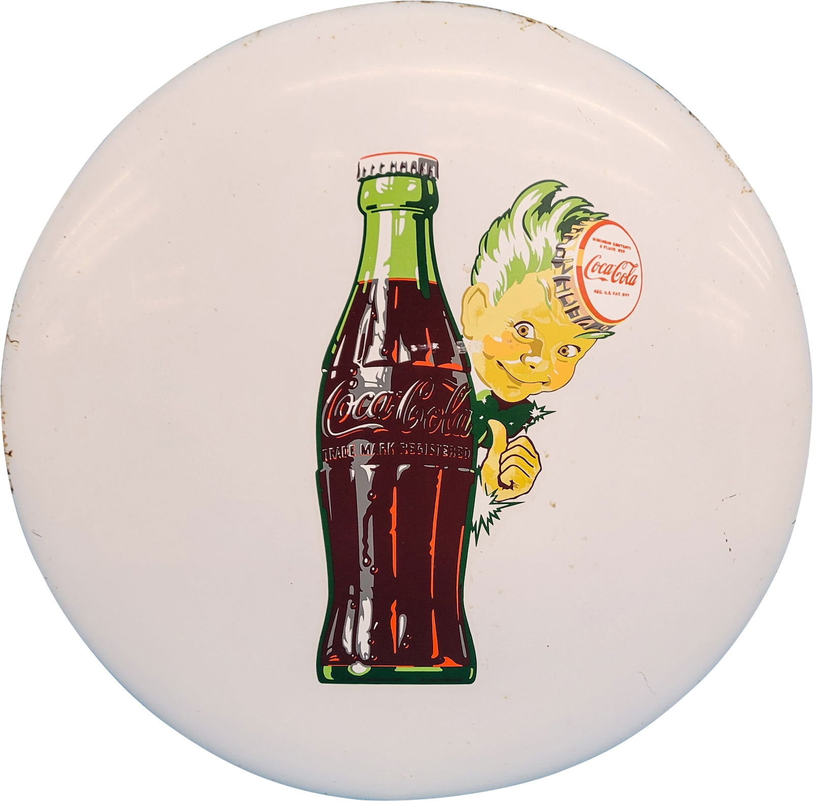 Coca Cola Button Sign With Sprite Boy (1 of 3)