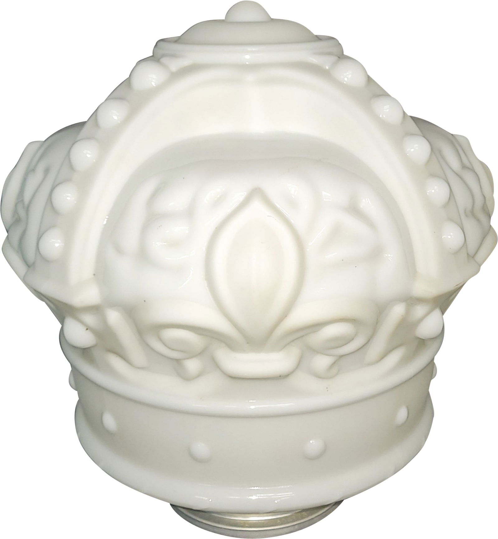 White Crown Gasoline OPC Milk Glass Gas Pump Globe (1 of 2)