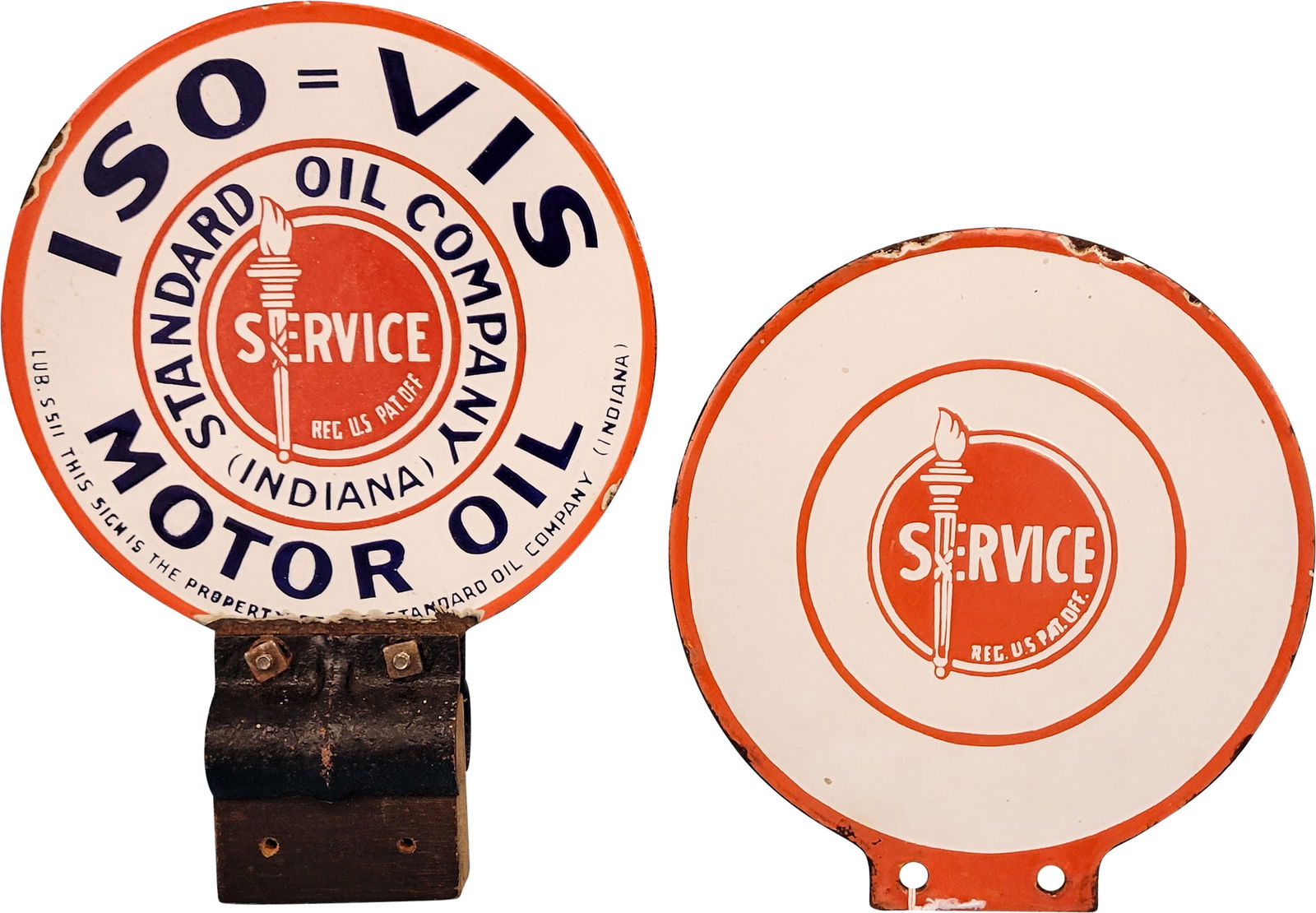 Standard Service and ISO VIS Motor Oil DSP Paddle Signs (1 of 2)
