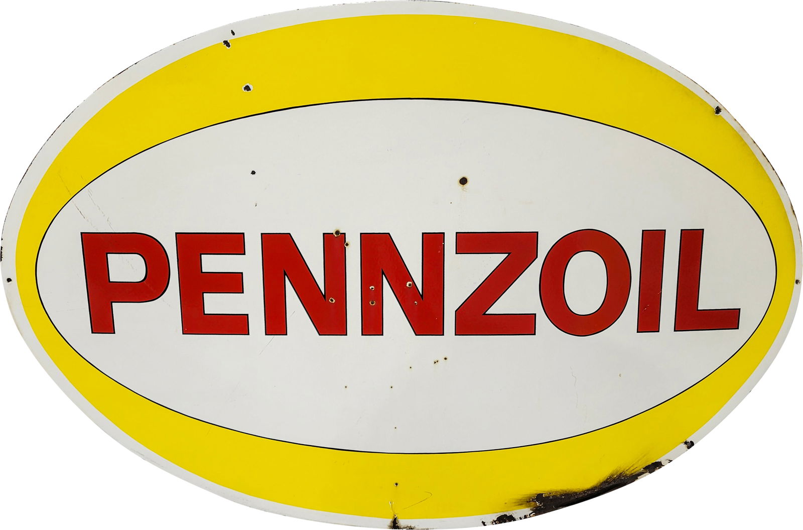 Pennzoil Gasoline 5' DSP Service Station ID Sign "Minor" (1 of 2)