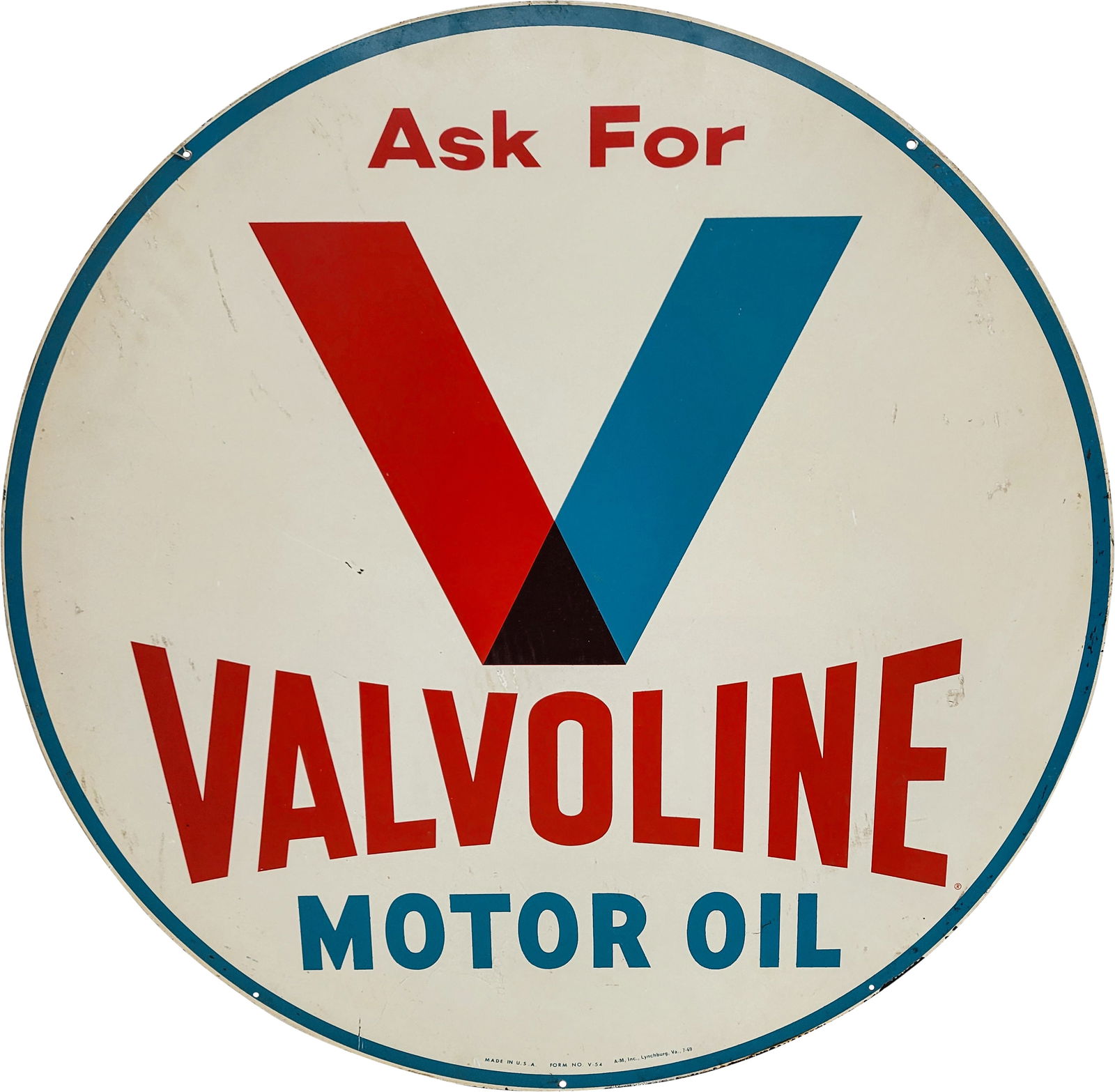 Ask For Valvoline Motor Oil 30" DST Sign (1 of 2)