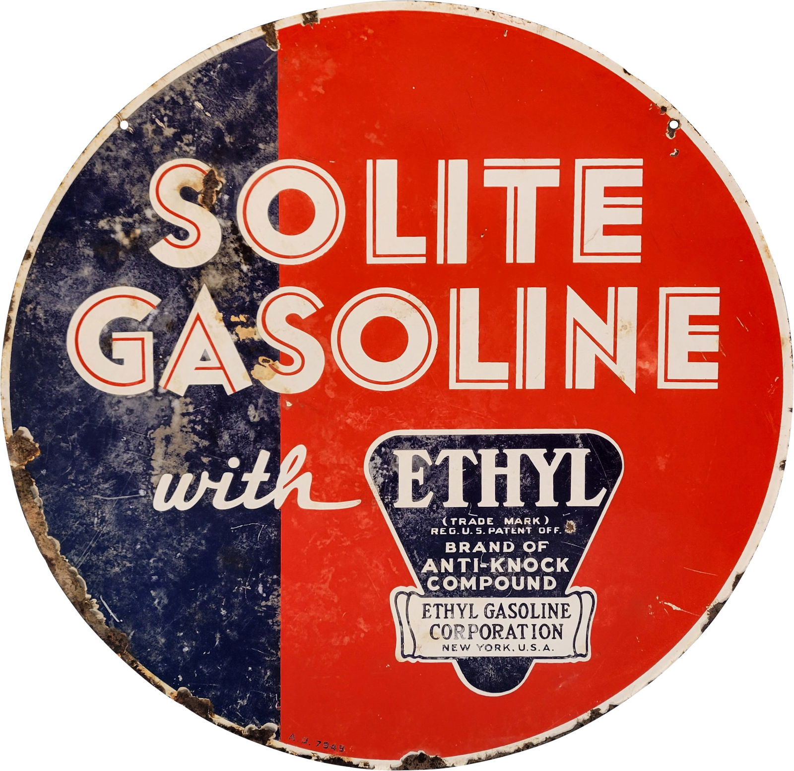 Solite Gasoline With Ethyl 30" DSP Sign (1 of 2)