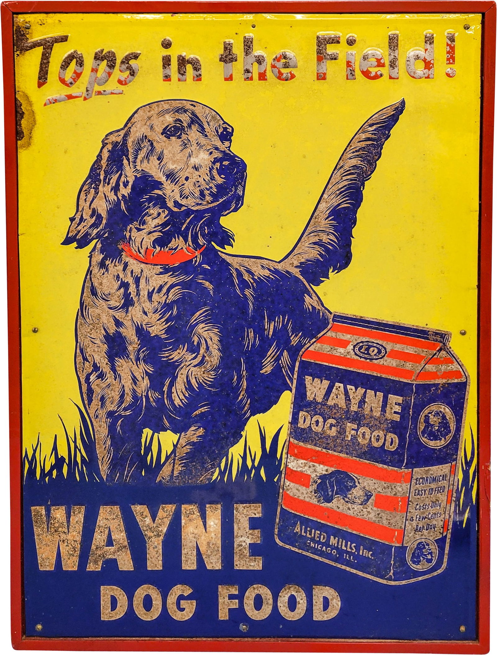 Wayne Dog Food SST Embossed Sign (1 of 2)