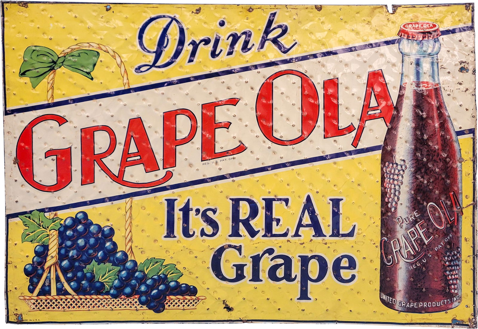 Drink Grape Ola Its Real Grape SST Sign (1 of 2)