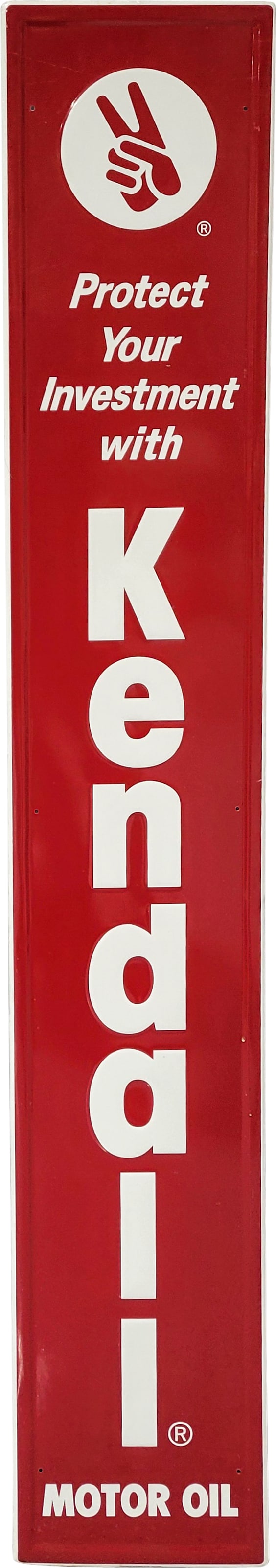 Kendall Motor Oil 6' Emb. SST Sign w/ Logo (1 of 2)