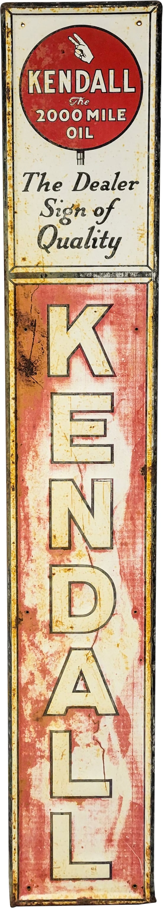 Kendall The Dealer Sign of Quality Embossed SST Sign (1 of 2)