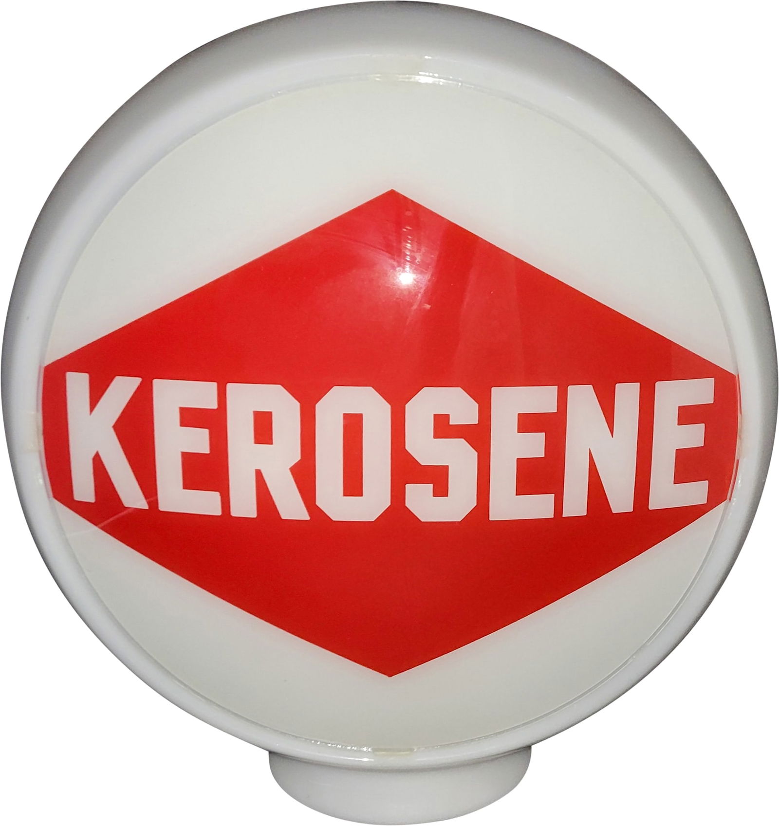 Kerosene 13.5" Milk Glass Gas Pump Globe Complete (1 of 2)