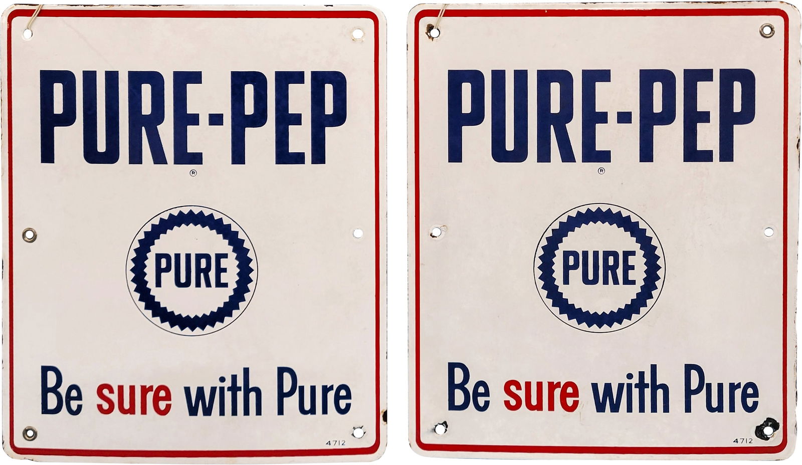 Pair of Pure Pep SSP Gas Pump Plate Signs (1 of 2)
