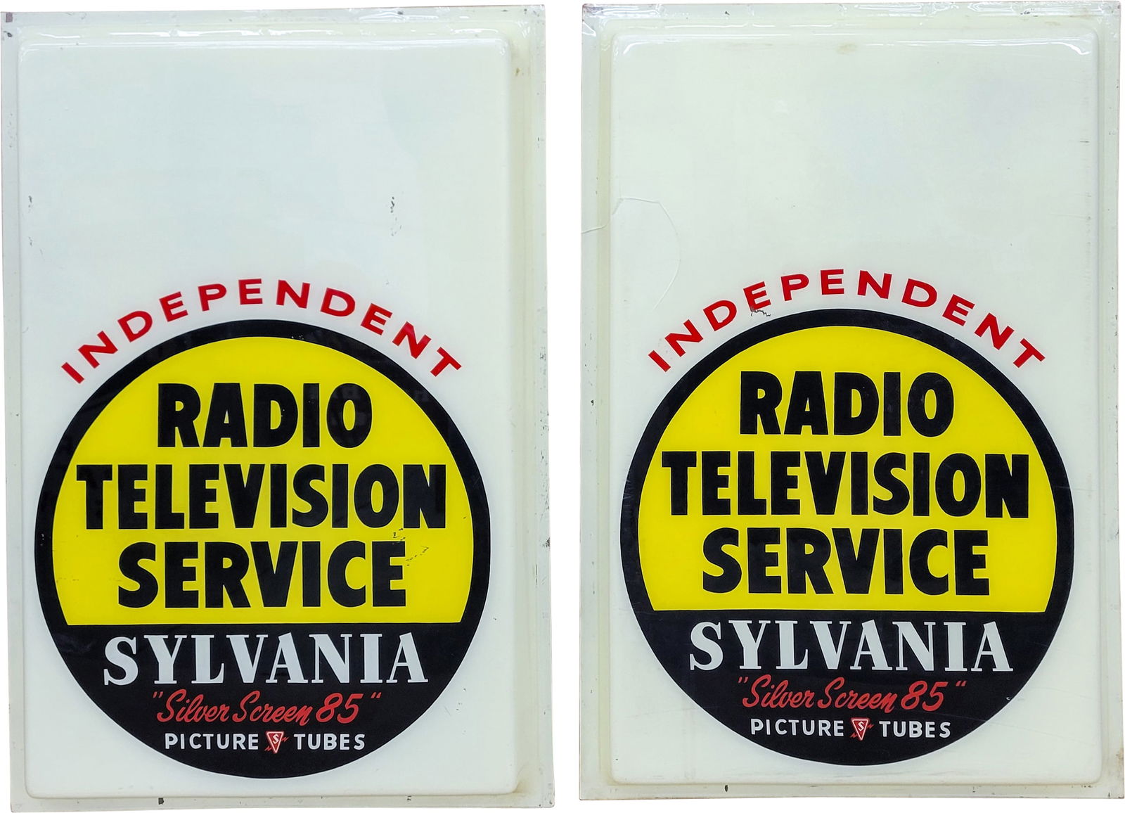 Sylvania Radio Television Service Light Up Sign Panels (1 of 2)