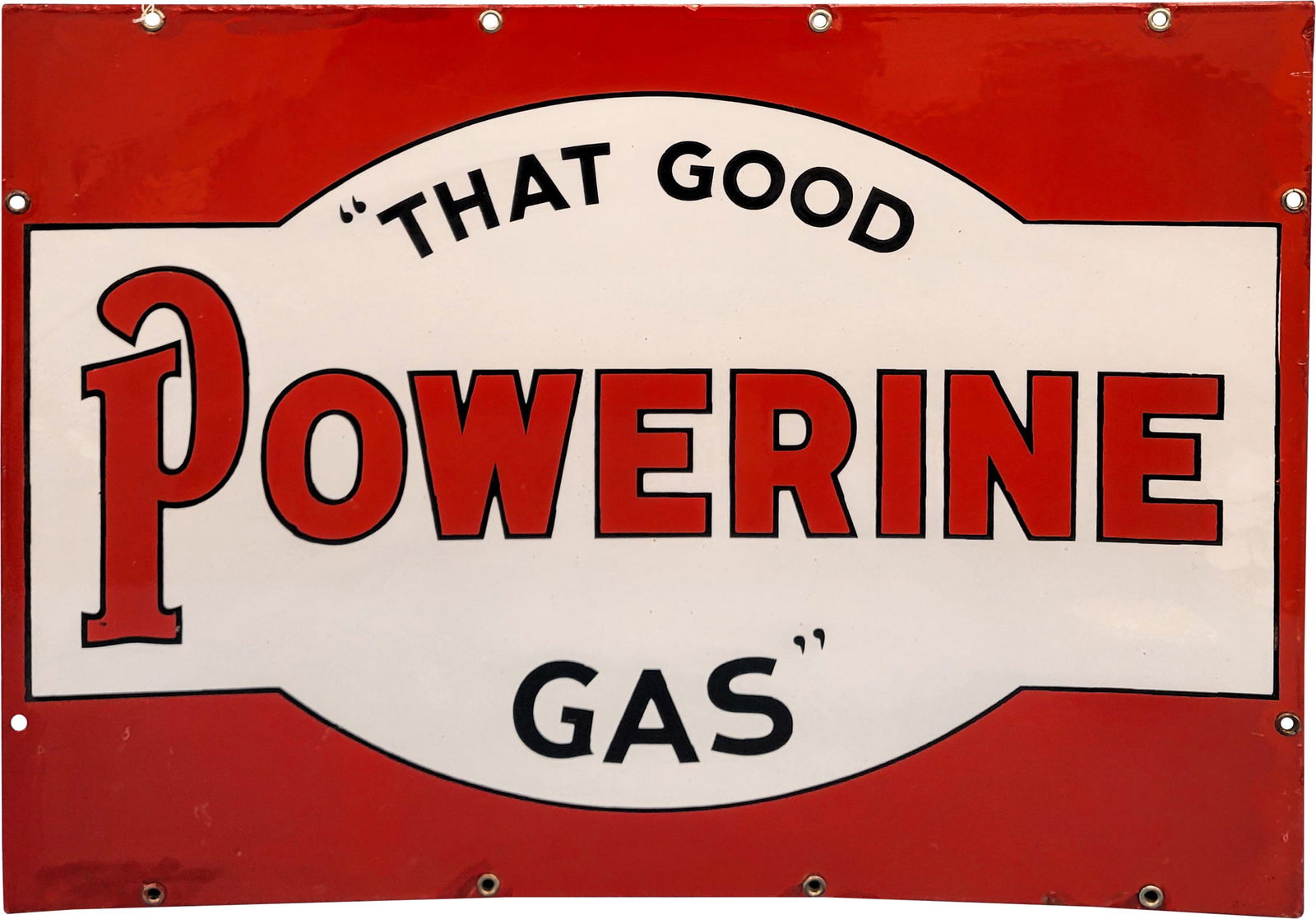 Restored That Good Powerine Gas DSP Sign (1 of 2)