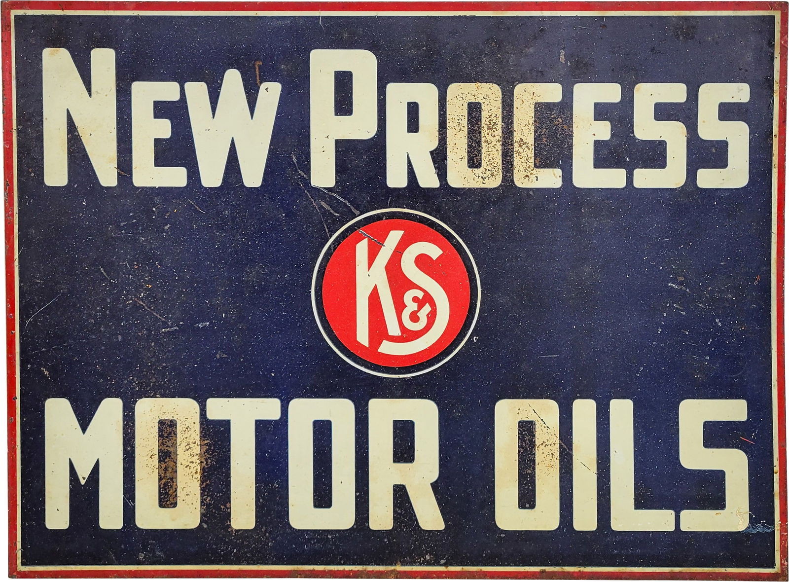 New Process K and S Motor Oils DST Flange Sign (1 of 2)