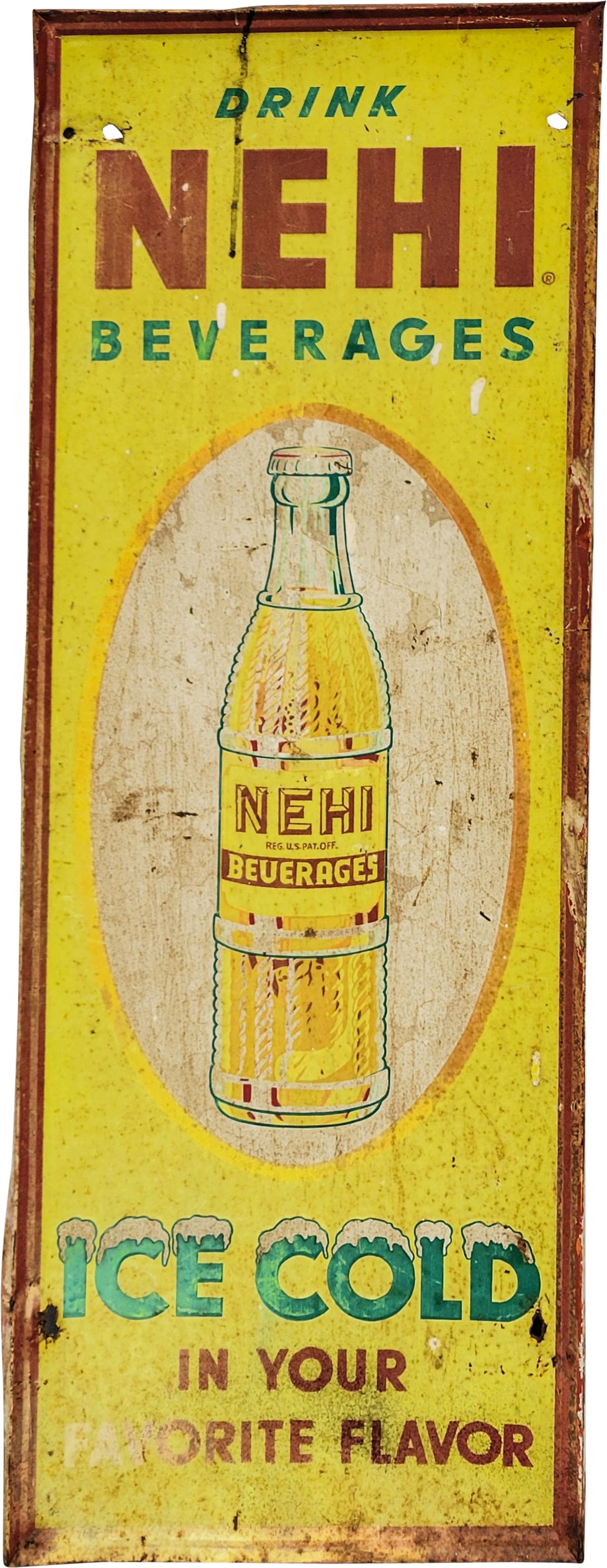 Drink Nehi Beverages ICE COLD SST Sign (1 of 3)