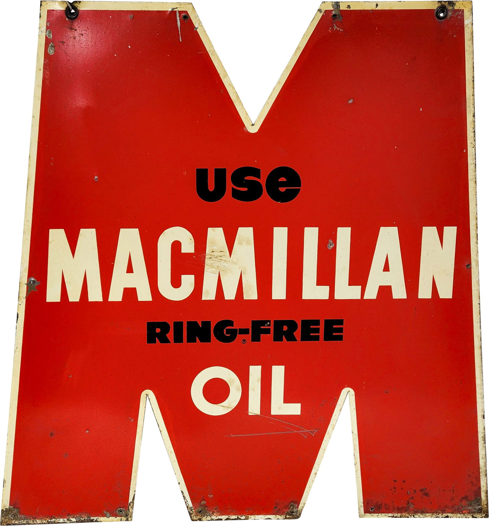 Use Macmillan Ring Free Oil DST Die Cut Sign (1 of 2)