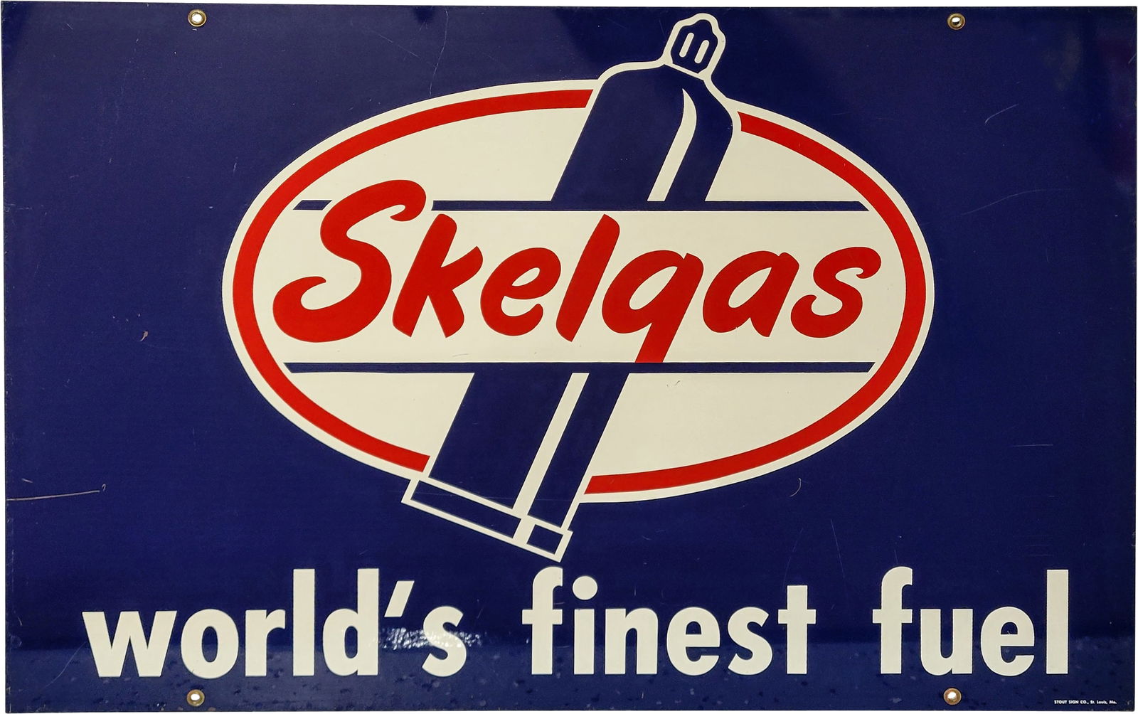 Skelgas World's Finest Fuel DST Logo Sign (1 of 2)