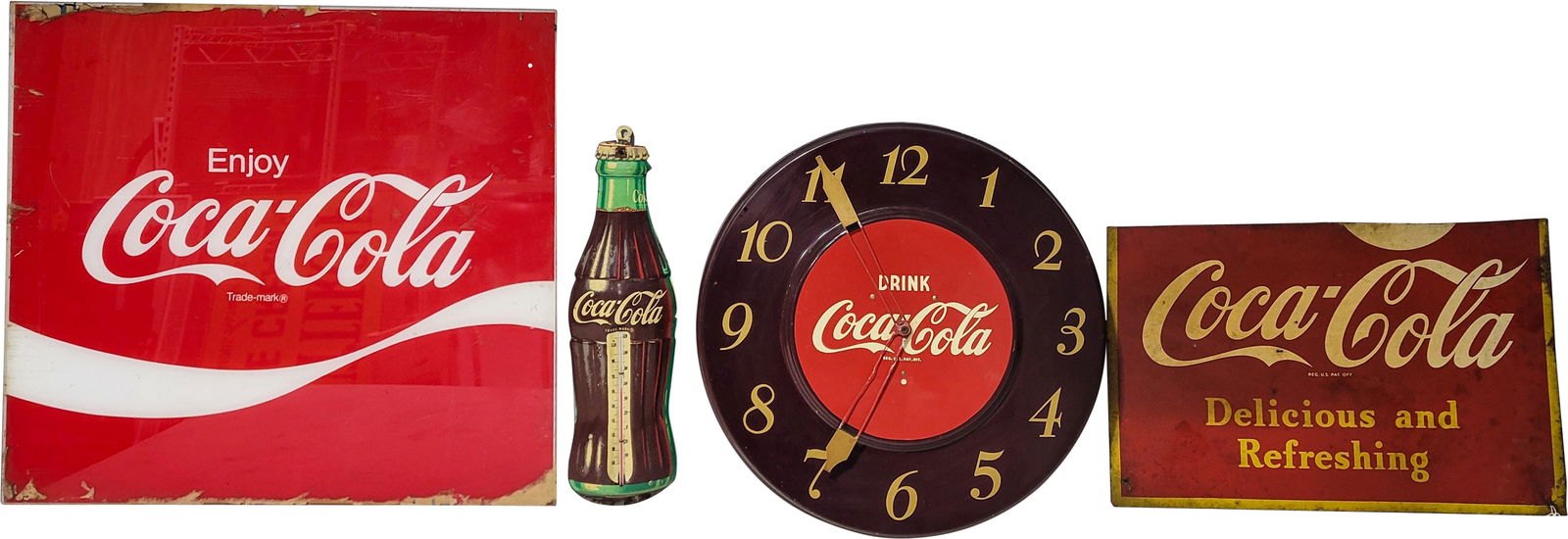 Drink Coca Cola Clock and Misc. Advertising (1 of 2)