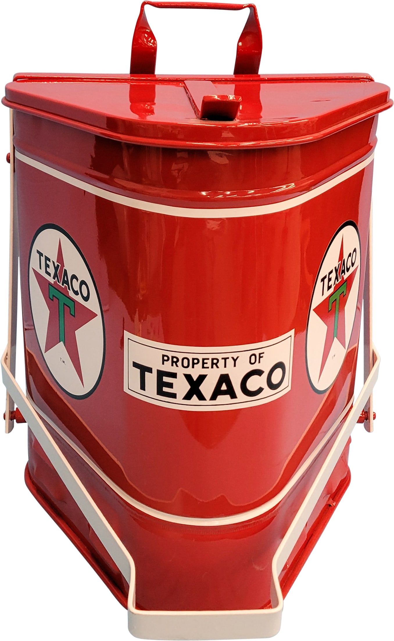 Restored Texaco Service Station Rag Can (1 of 3)