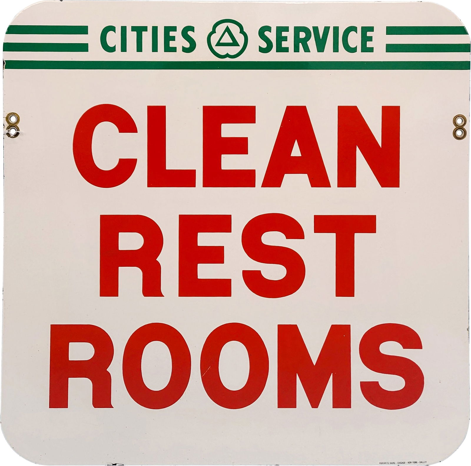 Cities Service Clean Rest Rooms DSP Service Station Sign (1 of 2)