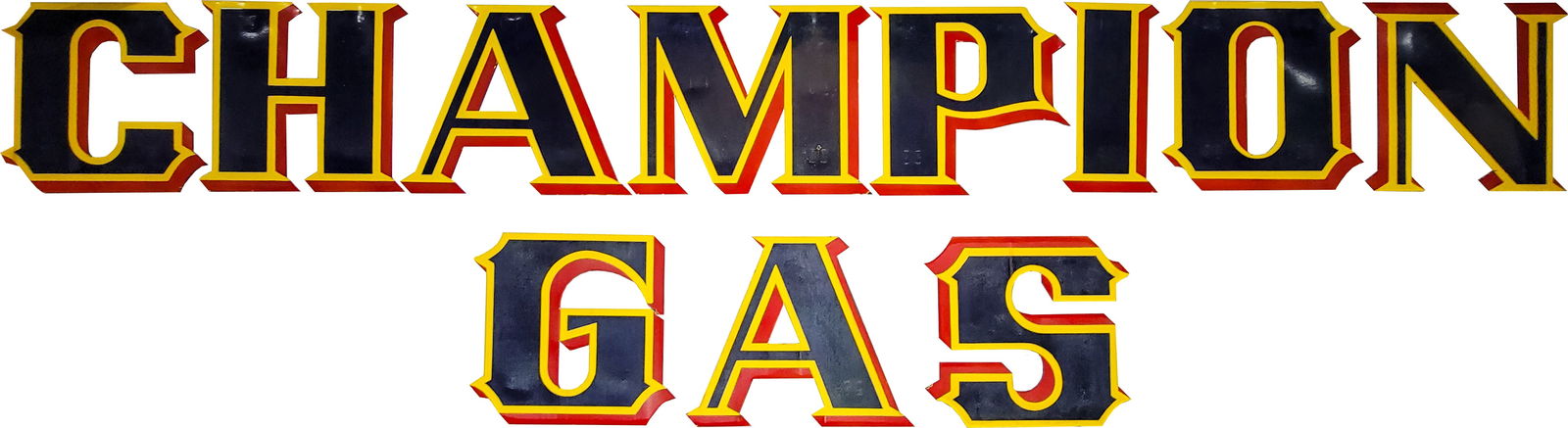 Rare Champion Gas 22' SSP Die Cut Letters Sign (1 of 3)