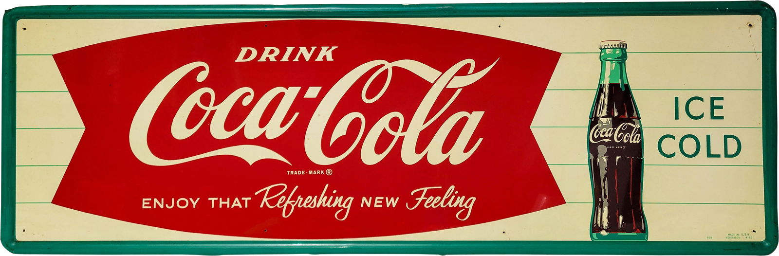 Drink Coca Cola SST Sign With Fish Tail and Bottle Logo (1 of 3)