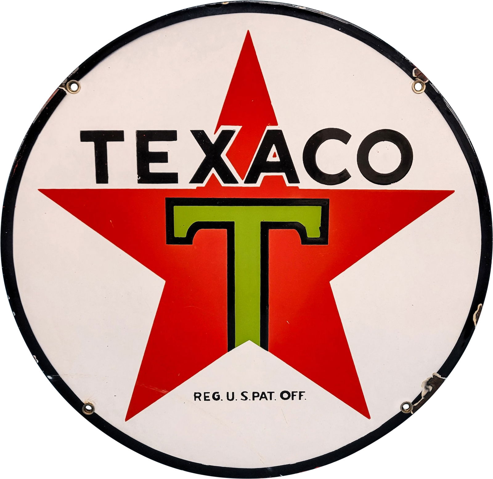 15" Texaco SSP Round Sign (1 of 2)