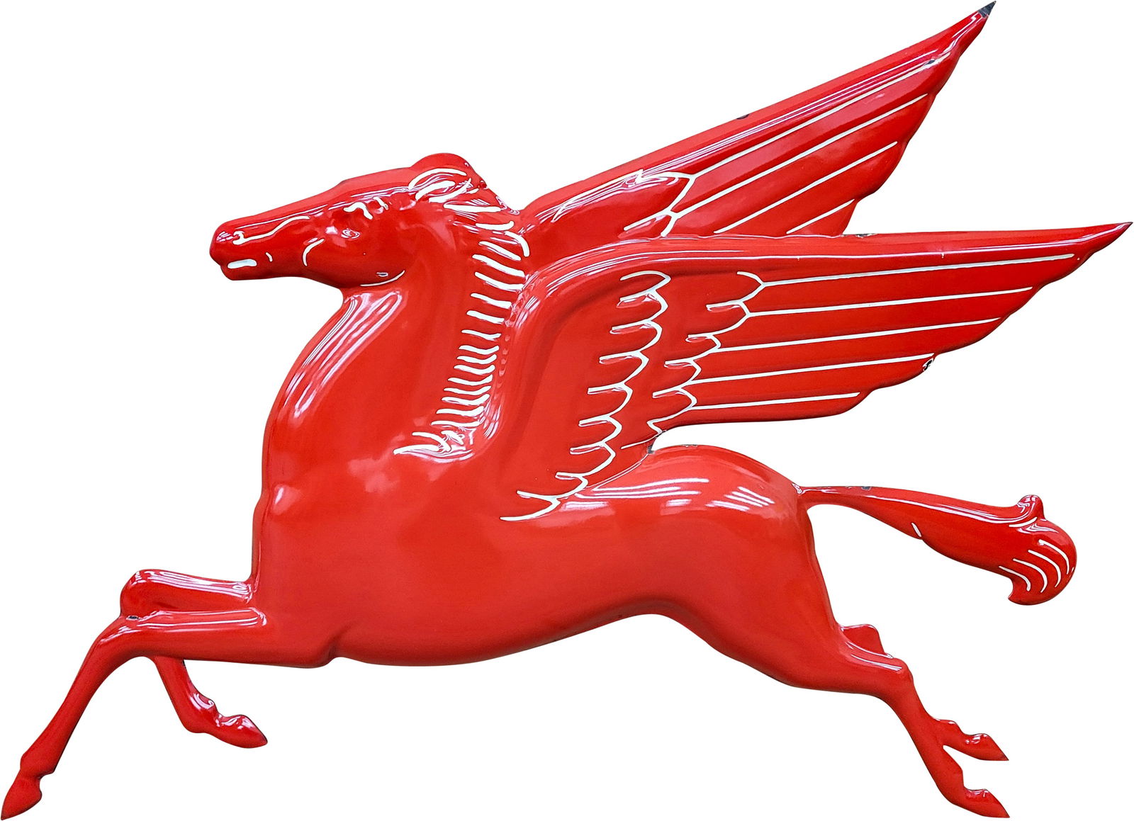 Porcelain Mobil Pegasus Bubble Sign (1 of 2)