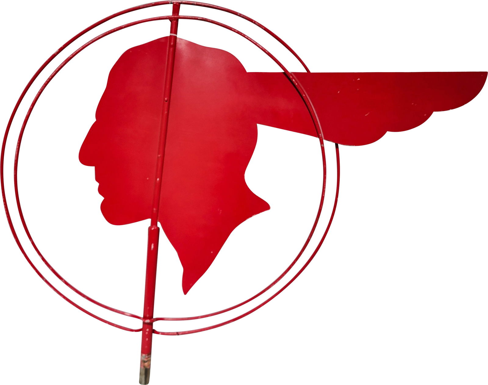 Pontiac Automobiles Indian Head Full Feather Weather Vane (1 of 2)