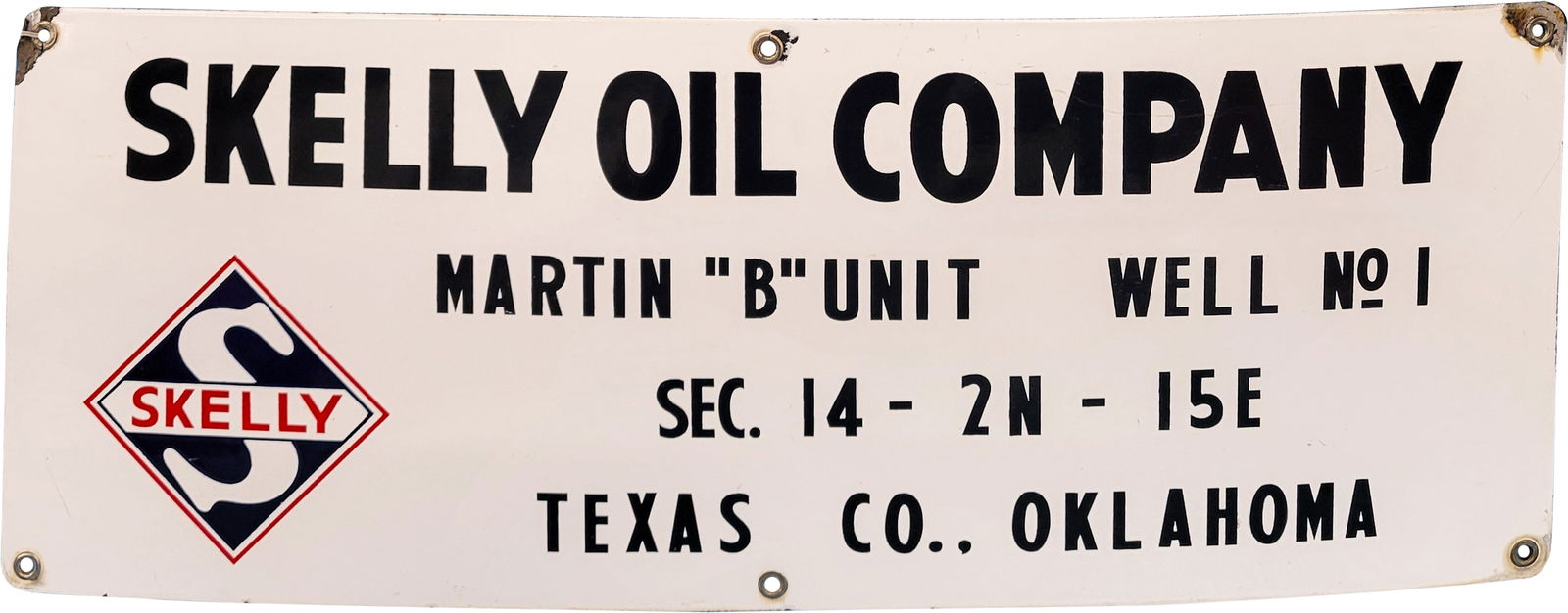 Skelly Oil Company Well Marker SSP Sign (1 of 2)