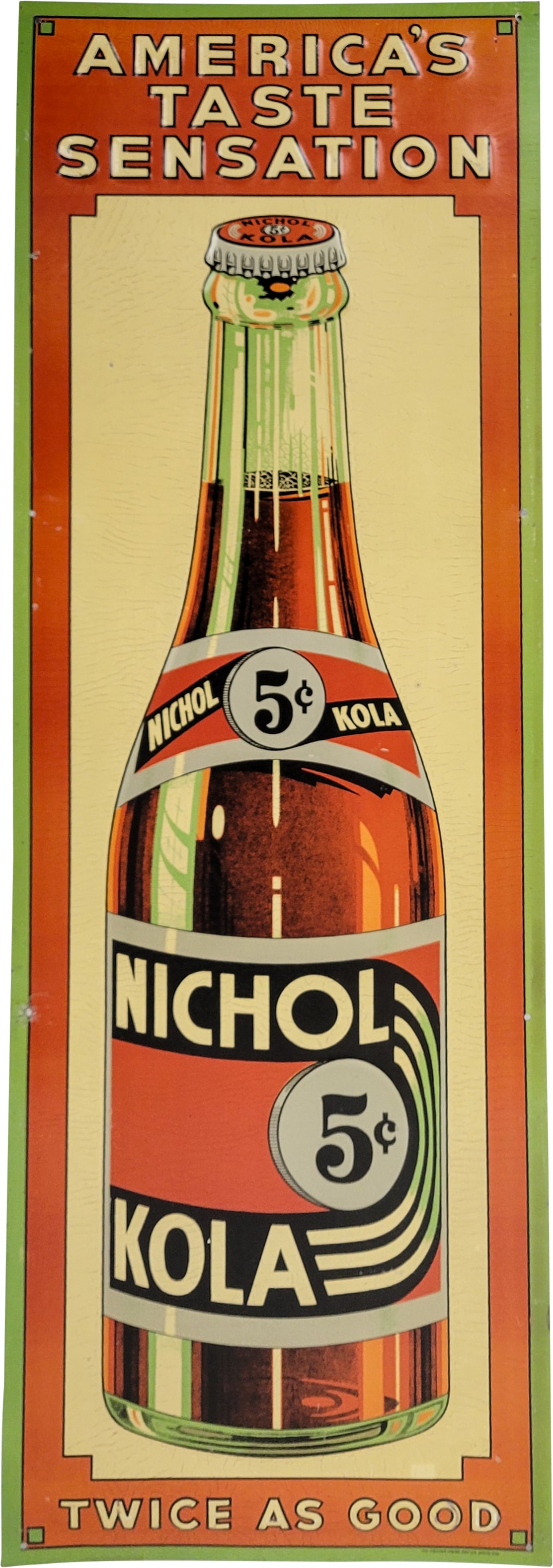 Nichol Kola 5 Cents SST Embossed Sign (1 of 3)