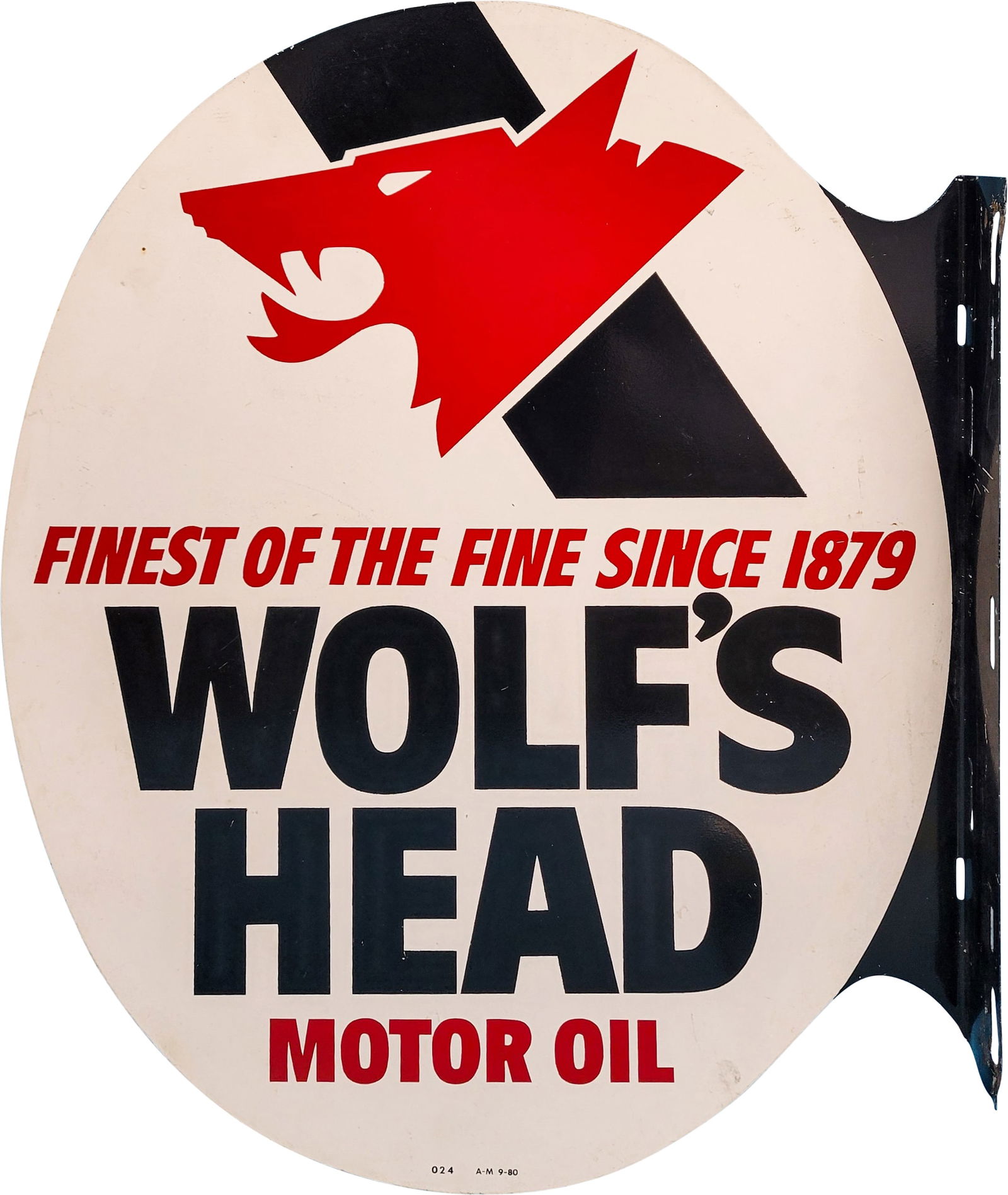 Wolf's Head Motor Oil DST Flange Sign (1 of 3)