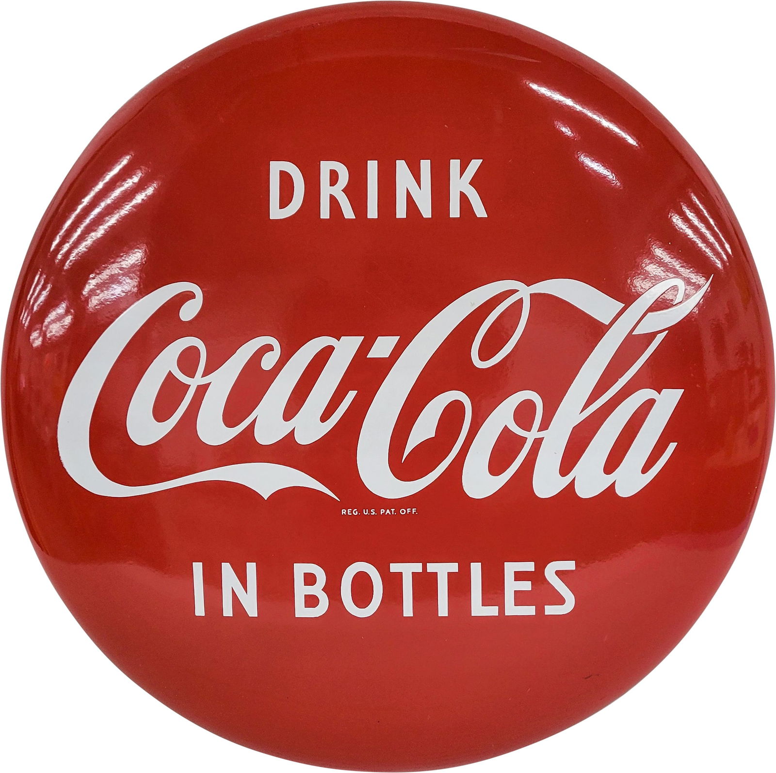 Drink Coca Cola In Bottles SSP Button Sign (1 of 2)