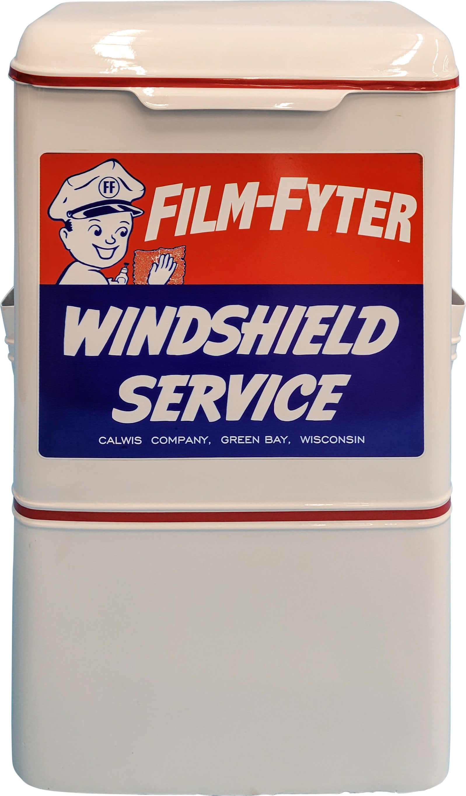 Restored Film-Fyter Service Station Windshield Washer Caddy (1 of 2)
