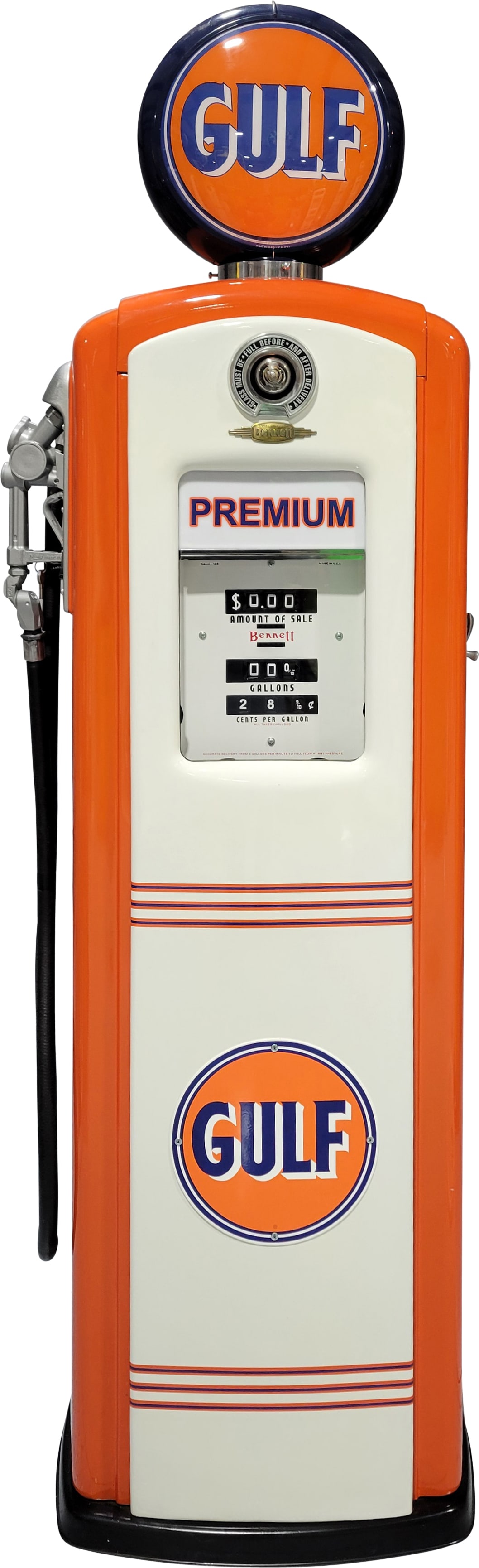 Bennett Model #746 Computing Gas Pump Restored Gulf Gasoline (1 of 5)