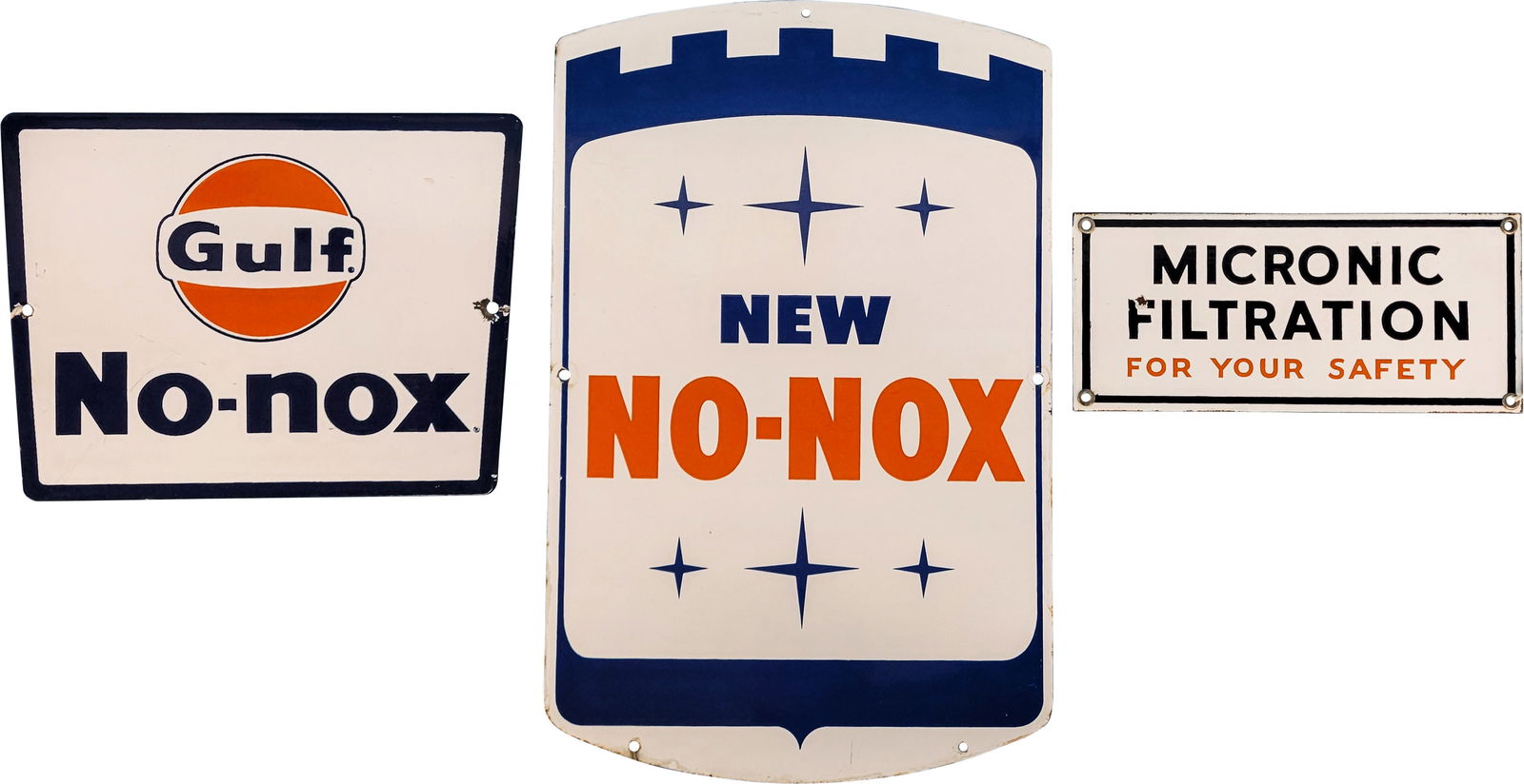 Lot of 3 SSP Gulf Pump Plate Signs (1 of 2)