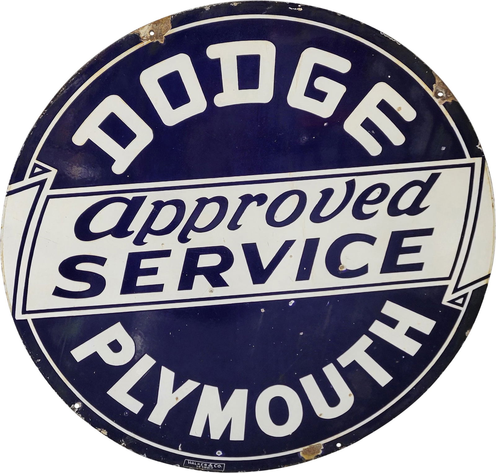 Dodge Plymouth Approved Service 42" DSP Sign (1 of 2)