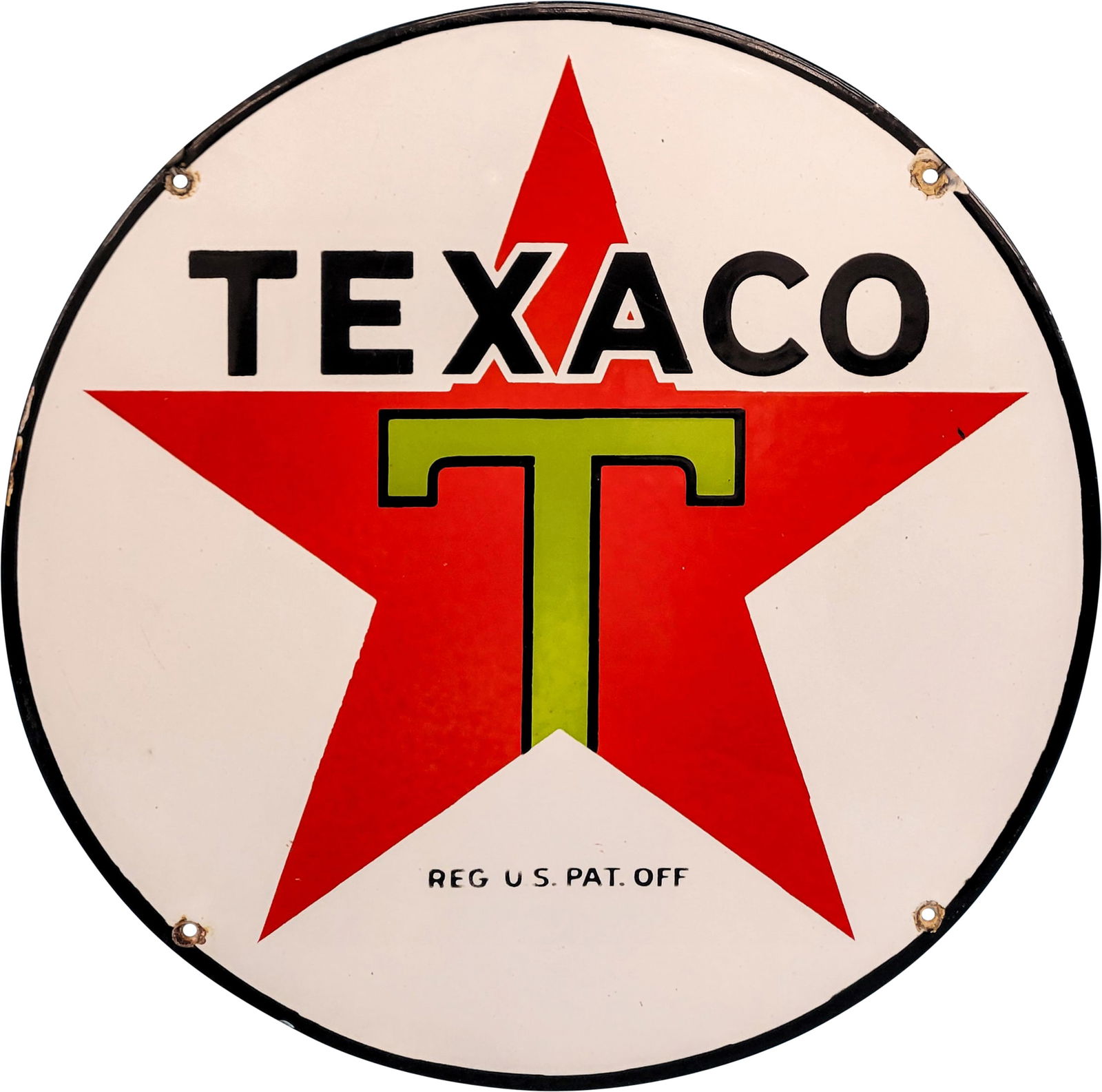 15" Texaco SSP Round Sign (1 of 2)