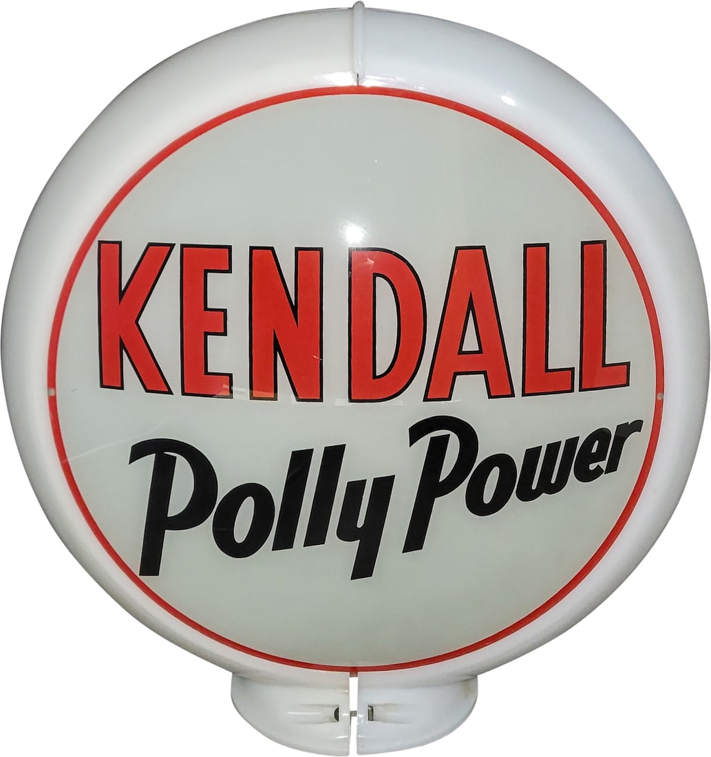 Kendall Polly Power Gasoline 13.5" Gas Pump Globe Complete (1 of 2)