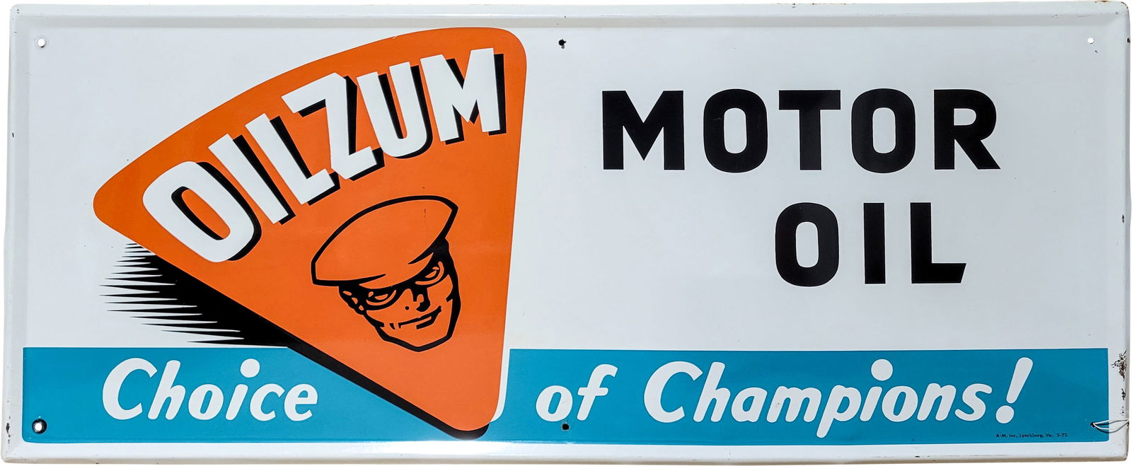 Deep Rock Gasoline & Motor Oils Porcelain Sign W/
